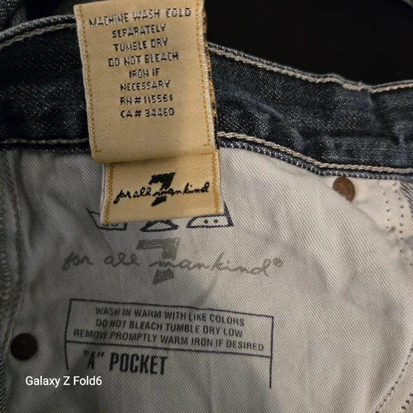7 For All Mankind Men’s Relaxed Fit Jeans 32x32 Button Fly A Pocket T531061U USA - Picture 4 of 9